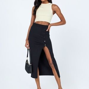 Princess Polly Tasnina Midi Skirt Black